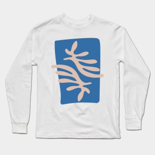 Coral Leaves Cutout Long Sleeve T-Shirt